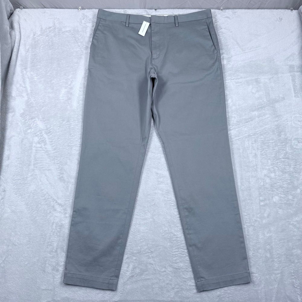 NWT Banana Republic Mason Athletic Tapered Fit Mens 38x32 Chino Pants Grey